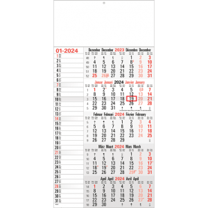 Maandkalender 5-maand Memo 2024