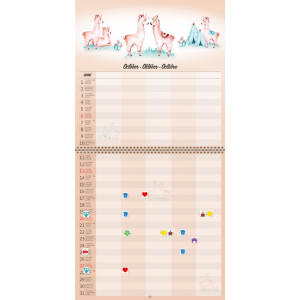 Muurkalender Family Planner 2024 - Oktober