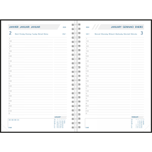 Kantooragenda Daily 2024 wire-o - binnenkant