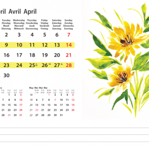 Kantoorkalender Flower Art 2024 - April