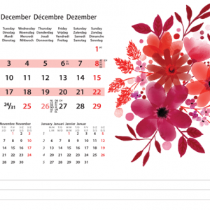 Kantoorkalender Flower Art 2024 - December