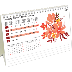 Kantoorkalender Flower Art 2024 Januari