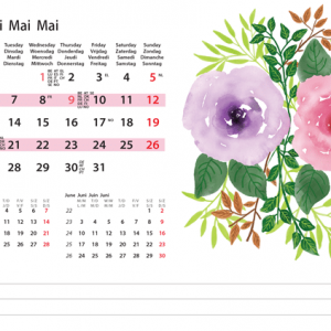 Kantoorkalender Flower Art 2024 - Mei