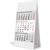 Kantoorkalender 3-maand 2024 grijs