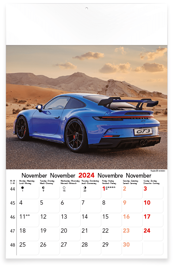 Muurkalender Sports Cars 2024 - November