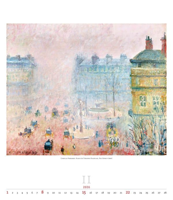 Kunstkalender Impressionism 2026 - februari