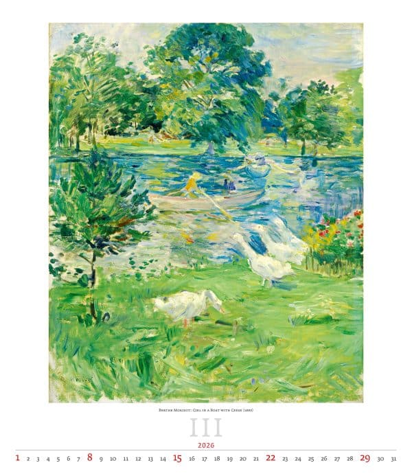 Kunstkalender Impressionism 2026 - maart