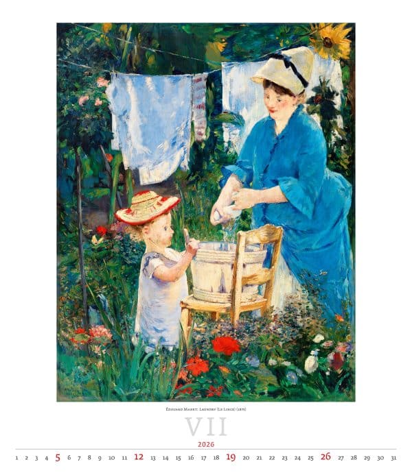 Kunstkalender Impressionism 2026 - juli