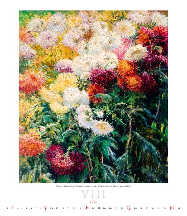 Kunstkalender Impressionism 2026 - augustus