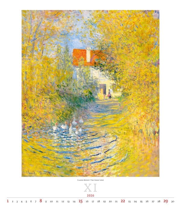 Kunstkalender Impressionism 2026 - november