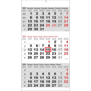 3-maandkalender Maxi 2026