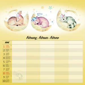 Muurkalender Family Planner - februari detail