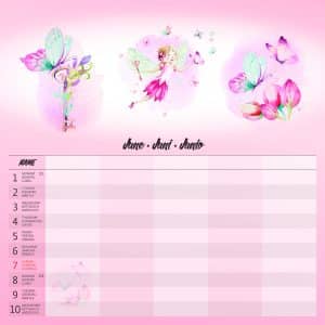 Muurkalender Family Planner - juni detail