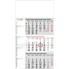 Maandkalender 3-maand Memo 2026 grijs