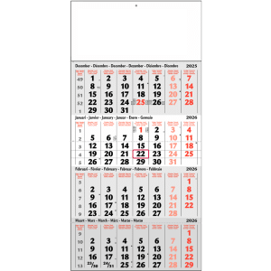 Maandkalender 4-maand Classic 2026