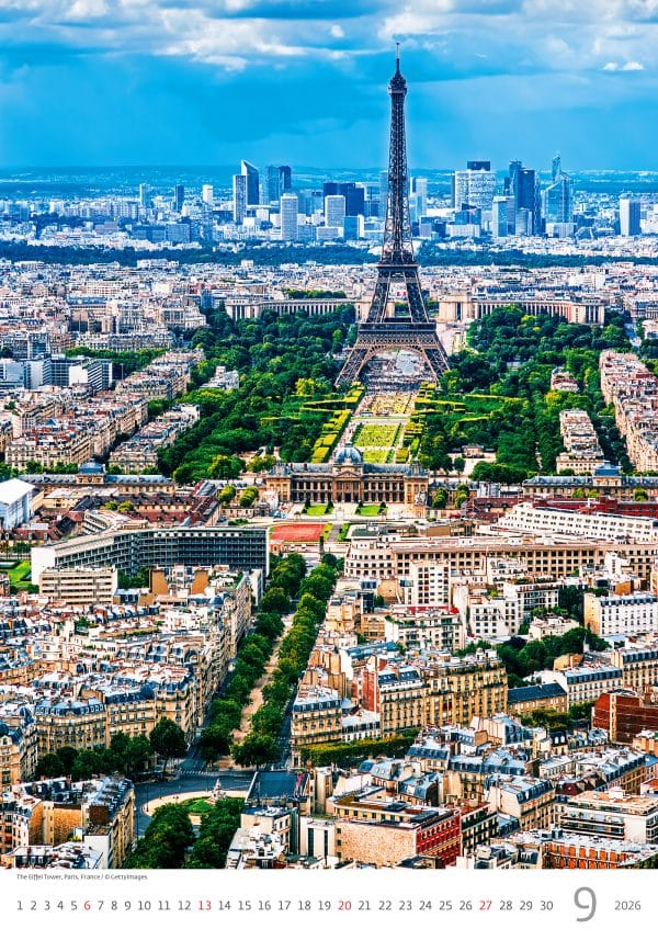 Muurkalender Europe 2026 - september