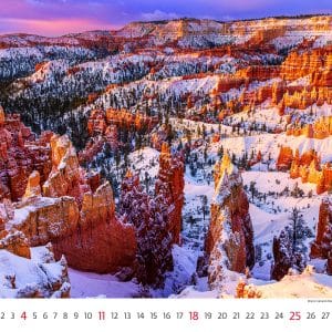 Muurkalender National Parks 2026 - januari