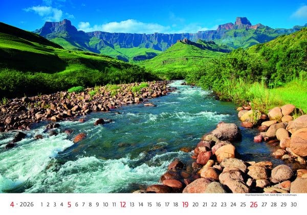 Muurkalender National Parks 2026 - april