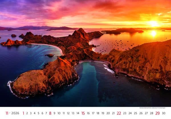 Muurkalender National Parks 2026 - november