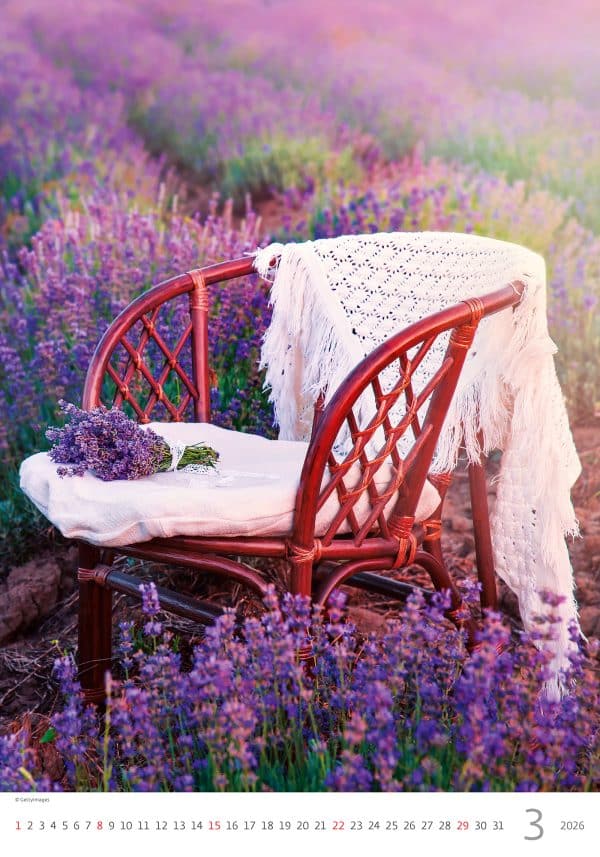 muurkalender Provence 2026 - maart