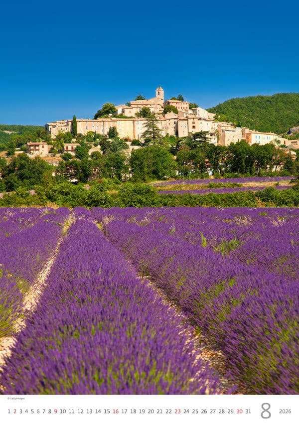 muurkalender Provence 2026 - augustus