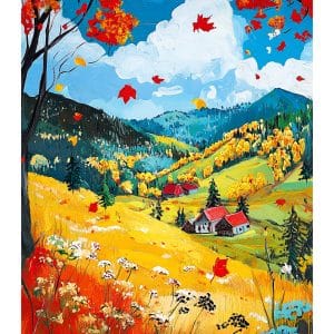 Muurkalender Art Naive 2026 - oktober