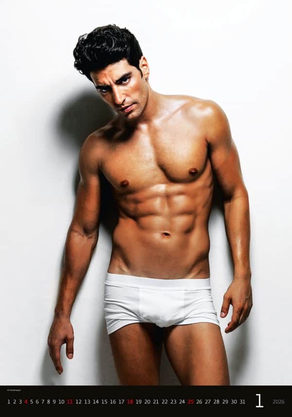 Muurkalender Sexy Boys 2026 - januari