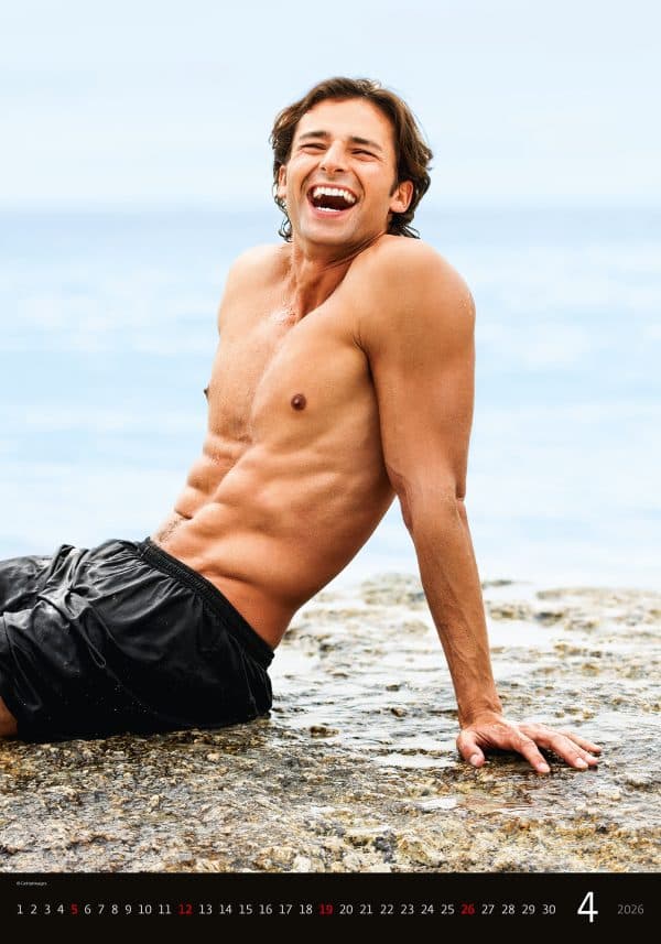 Muurkalender Sexy Boys 2026 - april