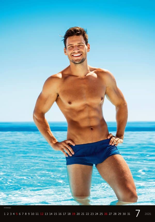 Muurkalender Sexy Boys 2026 - juli