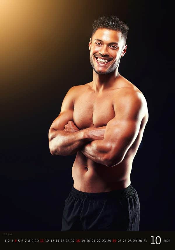 Muurkalender Sexy Boys 2026 - oktober