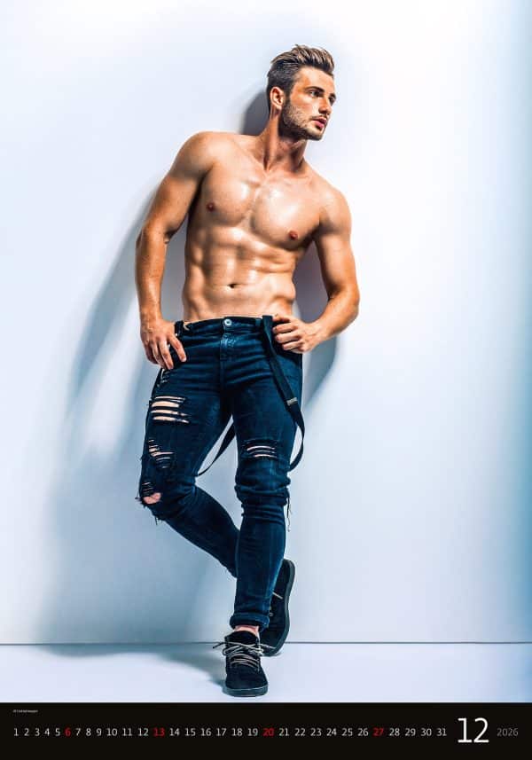 Muurkalender Sexy Boys 2026 - december