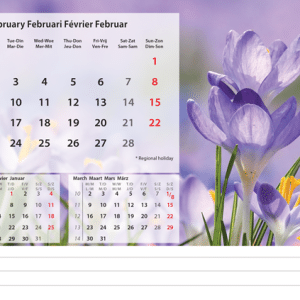 Bureaukalender Beautiful Nature 2026 - februari