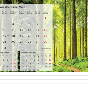 Bureaukalender Beautiful Nature 2026 - maart