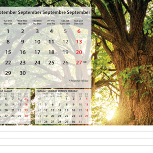 Bureaukalender Beautiful Nature 2026 - september