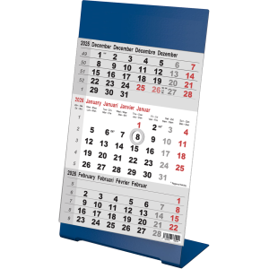 Bureaukalender 3-maand Color blauw 2026