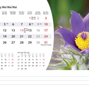Bureaukalender Flowers 2026 - mei