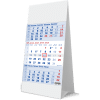 Kantoorkalender 3-maand blauw 2026