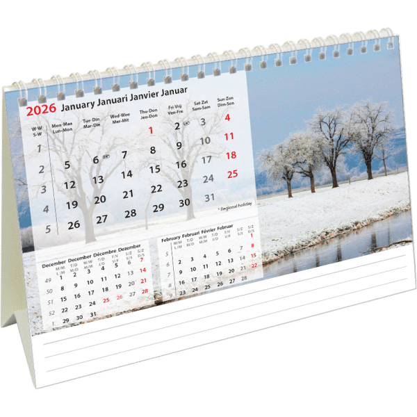 Bureaukalender Beautiful Nature 2026 - januari