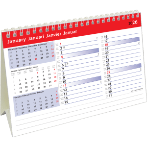 Kantoorkalender Belgium Memo 2026