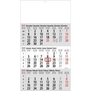 Maandkalender 3-maand Classic 2026