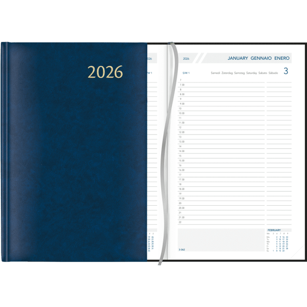 Agenda Daily 2026 gebonden Blauw