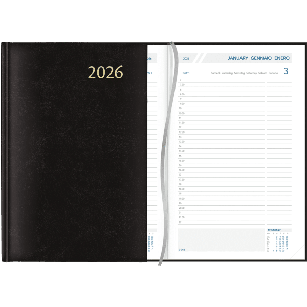 Agenda Daily 2026 gebonden zwart