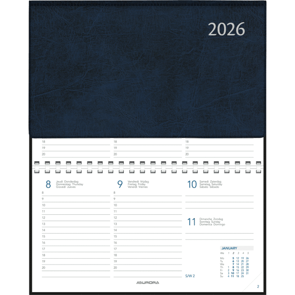 Zakagenda Novoplan 2026 spiraal blauw
