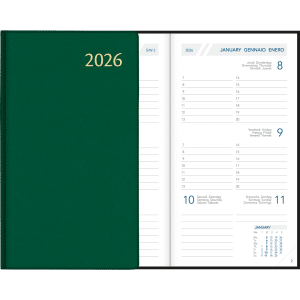 Zakagenda Visuplan 2026 gebonden groen