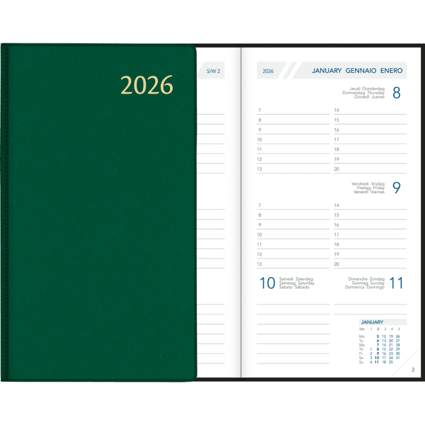 Zakagenda Visuplan 2026 gebonden groen