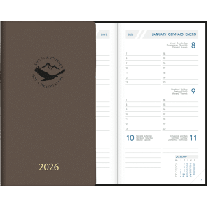 Zakagenda Visuplan 2026 gebonden houtskool