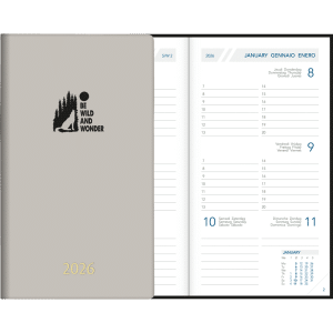 Zakagenda Visuplan 2026 gebonden mistgrijs
