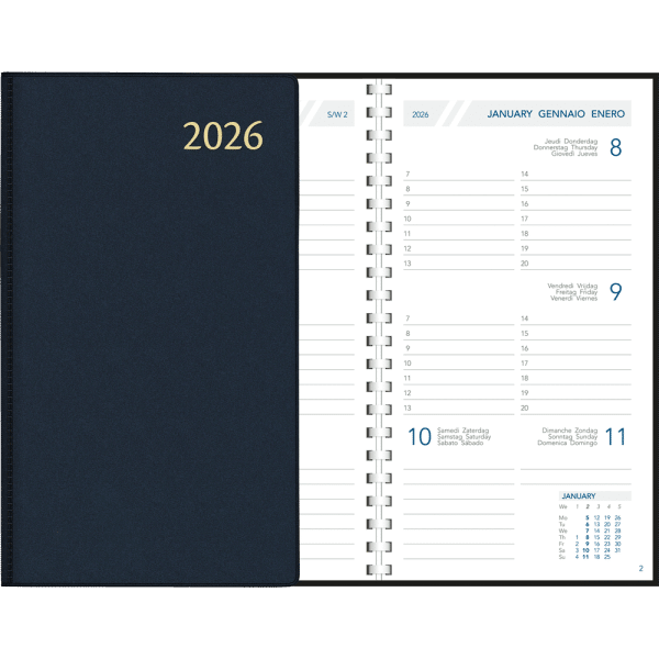 Zakagenda Visuplan 2026 perl blauw