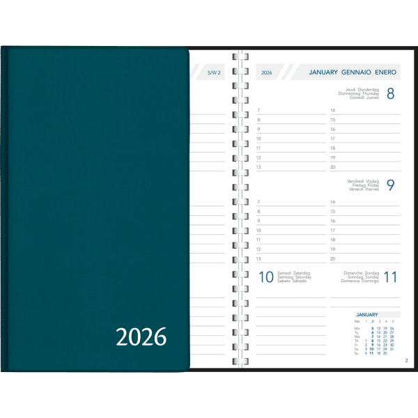 Zakagenda Visuplan 2026 perl blauwgroen