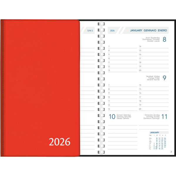 Zakagenda Visuplan 2026 perl rood